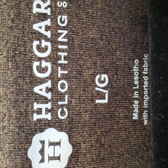 Haggar  NWT LS brown Heather quick dry easy care top size large 100% polyester - Picture 3 of 8